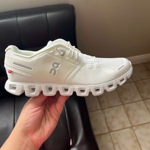 On Cloud running shoes, white